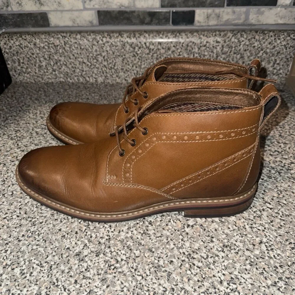 Men's‎ Bostonian Wedding Casual Brown Leather Ankle Boots sz 10.5 US